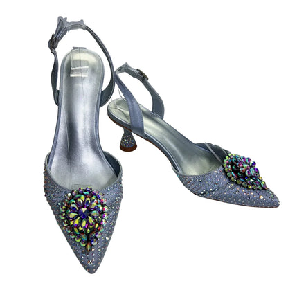 Women's Clutch Bag and Shoes Fairy Diamond High Heels Stylish Dress Shoes Pointed Toe Stiletto Heels Elegant Party Wedding Shoes