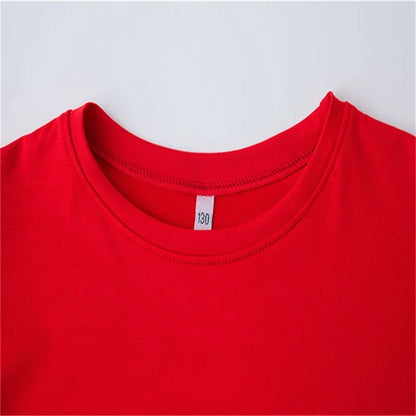 3-12Y Kids Summer Casual Letter Print 2-Piece Set Soft T-Shirt & Pants Suits for Boys & Girls