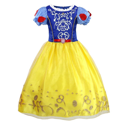 2026 Girls Costume Sleeping Beauty Aurora Princess Party Rapunzel Halloween Snow White Cosplay Costume Kid Cinderella Dress up