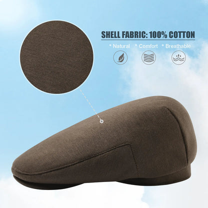 Flat Cap 100% Cotton Men Ivy Newsboy Hats Beret Spring Winter Solid Pattern Classic Casual Daily Caps JGMZ643
