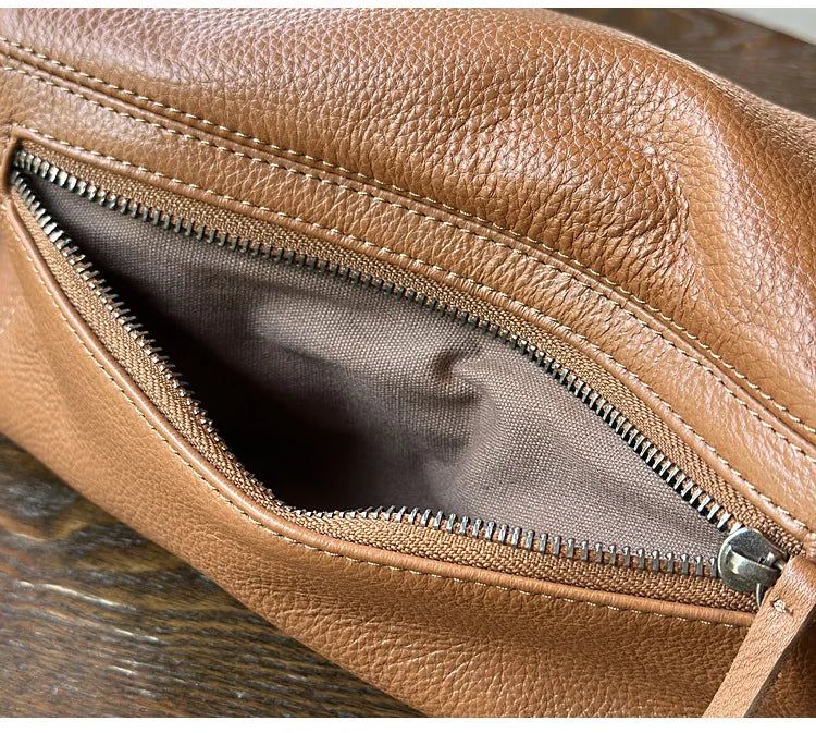 2026 New Leisure Genuine Leather Lightweight Women Shoulder Crossbody Bag Retro Soft Cowhide Versatile Bag