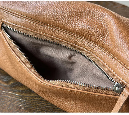2026 New Leisure Genuine Leather Lightweight Women Shoulder Crossbody Bag Retro Soft Cowhide Versatile Bag