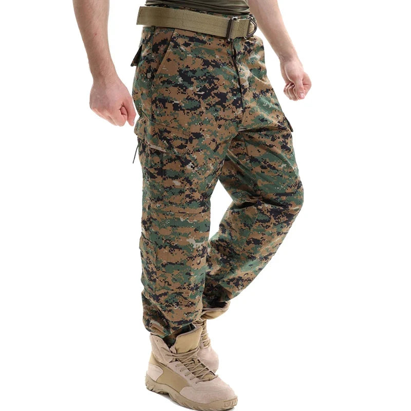 Men's Uniform Camouflage Tactical Multicam Cargo Pants Army Combat Long Trousers Fisthing Climbing Hunting Pants