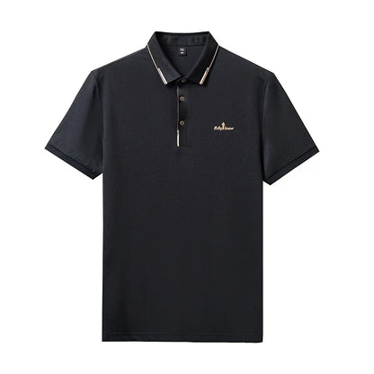 High End Brand 2024 Men's Summer New Luxury Printed Polo Shirt Trend Casual Breathable Versatile Lapel T-shirt Men's Clothing