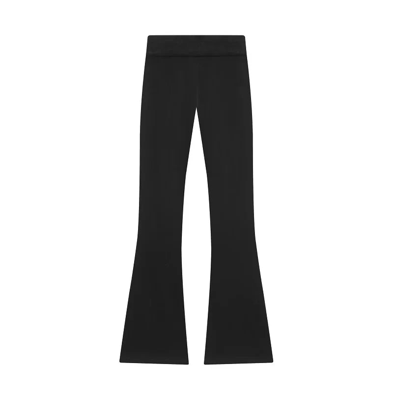 Flare Pants Sets for Women 2 Pieces Fleece High Waist Woman Trousers Sets Zipper Cropped Women's Jacket Streetwear Outfits