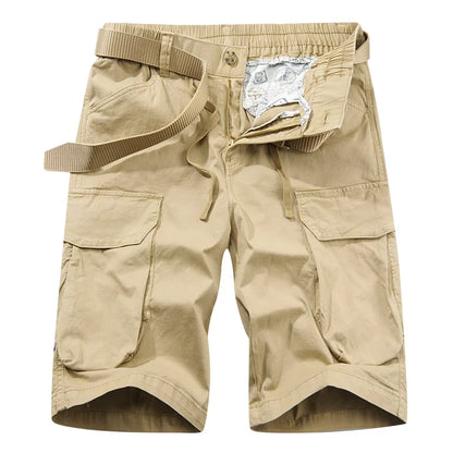 Men Spring Casual Tactical Cargo Shorts Men Multi Pocket Outdoor Shorts Men Breathable Sports Workout Daily Wear Male Shorts
