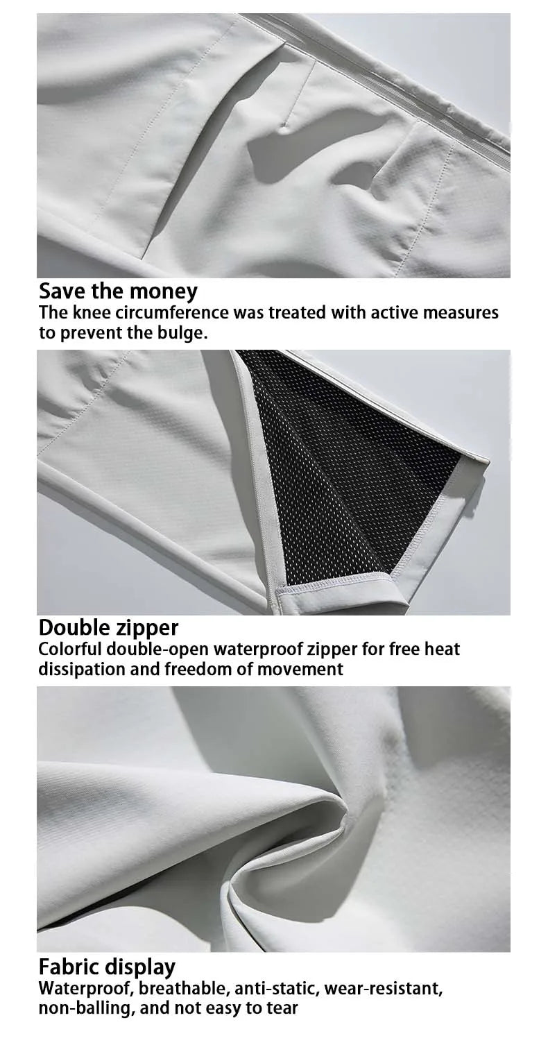 Men's Hiking Pants Waterproof Windproof Breathable Overalls Trousers Side Zipper Trekking Camping Outdoor Sport Camping Pants