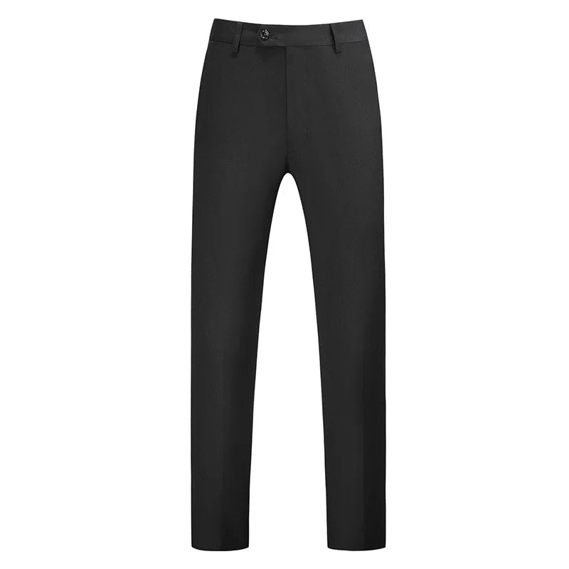19 Color High Quality Men's Solid Color Slim Fit Suit Pants 2025 Fashion Formal Business Social Groom Wedding High End Trousers