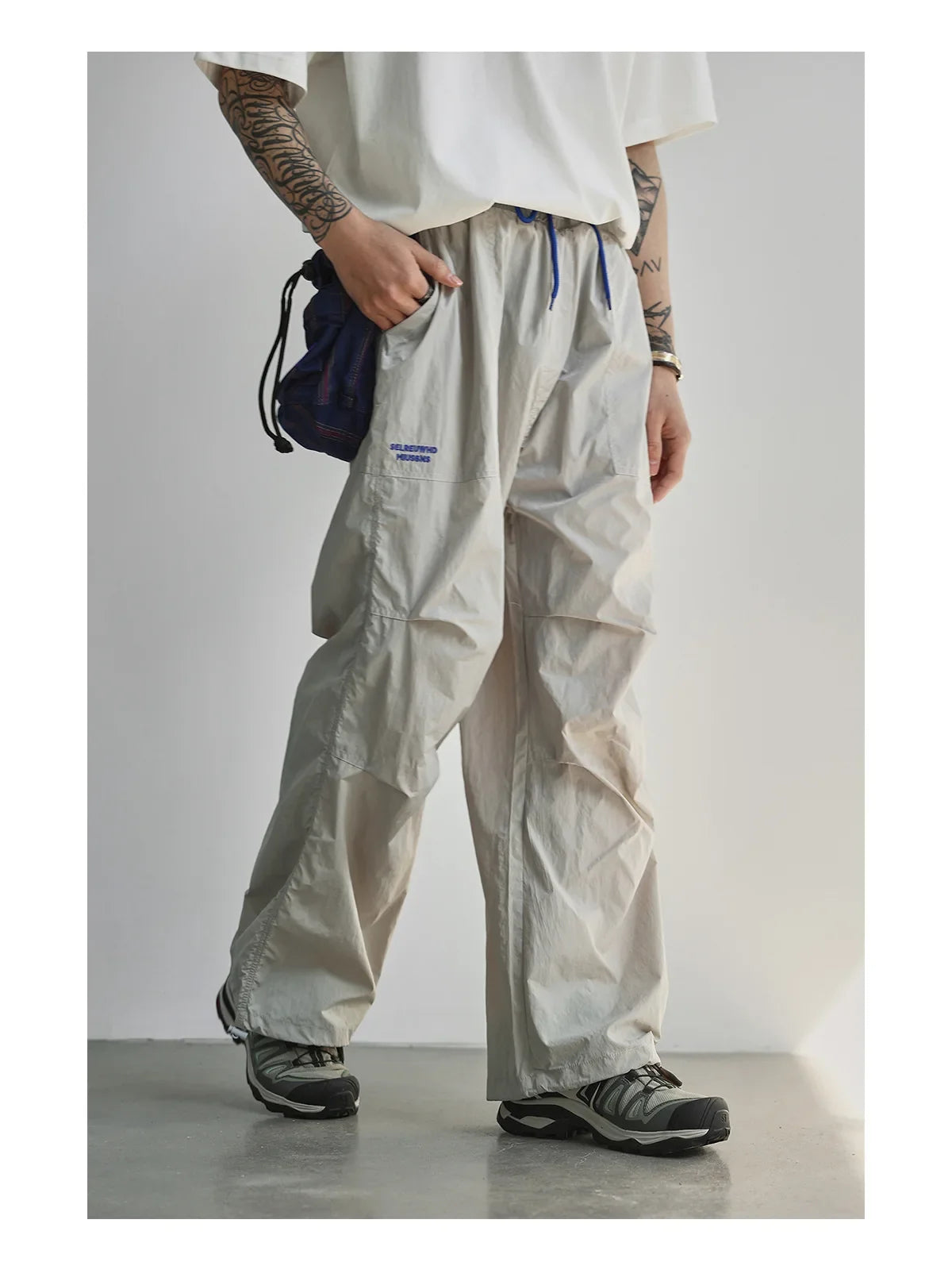 Men's Summer Outdoor Quick Dry Pants Loose Straight Leg Joggers Casual Hiking Trousers Unisex Breathable Streetwear Asian Size