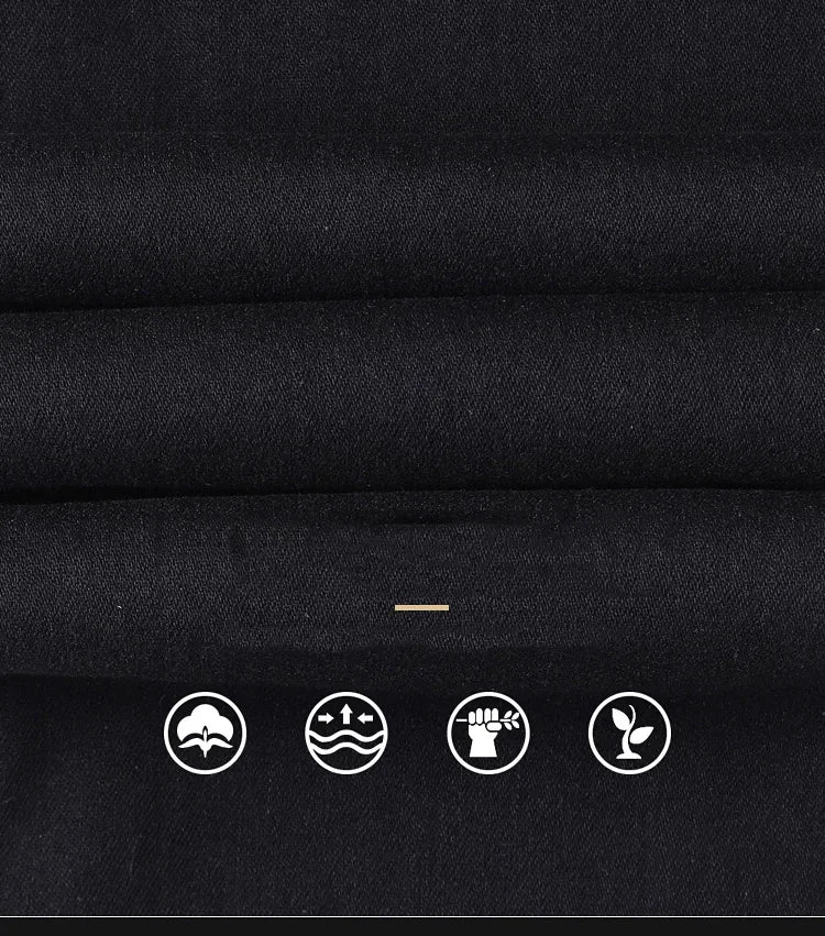 Men New Winter Classics Fleece Thick Warm Jeans Men's Loose Straight Elastic Denim Pants Casual Plush Trousers Large Size 28-40
