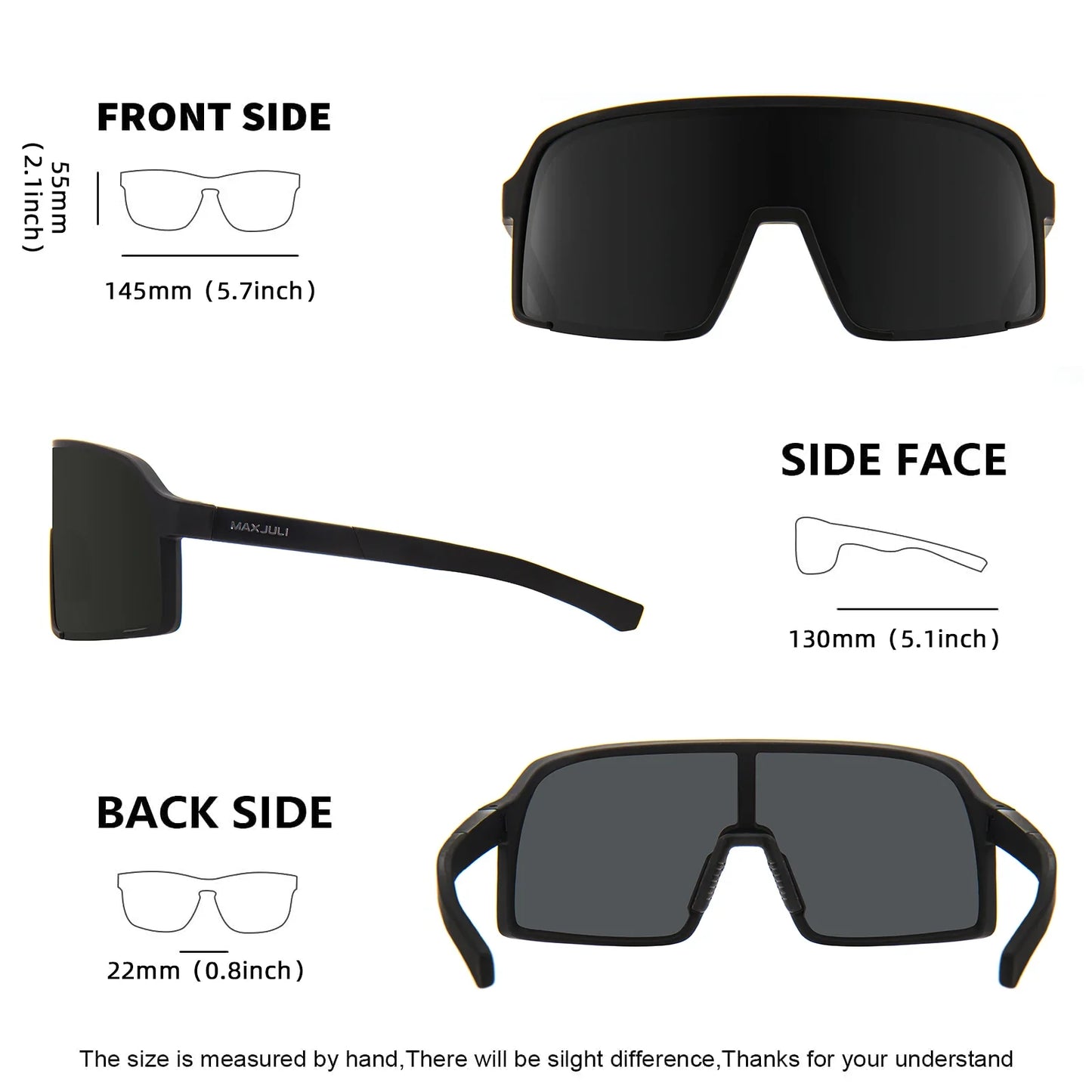 Polarized Sunglasses for Men Women, Windproof Outdoor Sports Cycling Running UV400 Protection Sun Glasses 8133
