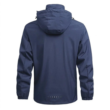 Mens Outdoor Waterproof Jacket Windproof Hoodie Coats Lightweight Cycling and Hiking Raincoat Work Jacket Man Climbing Outerwear