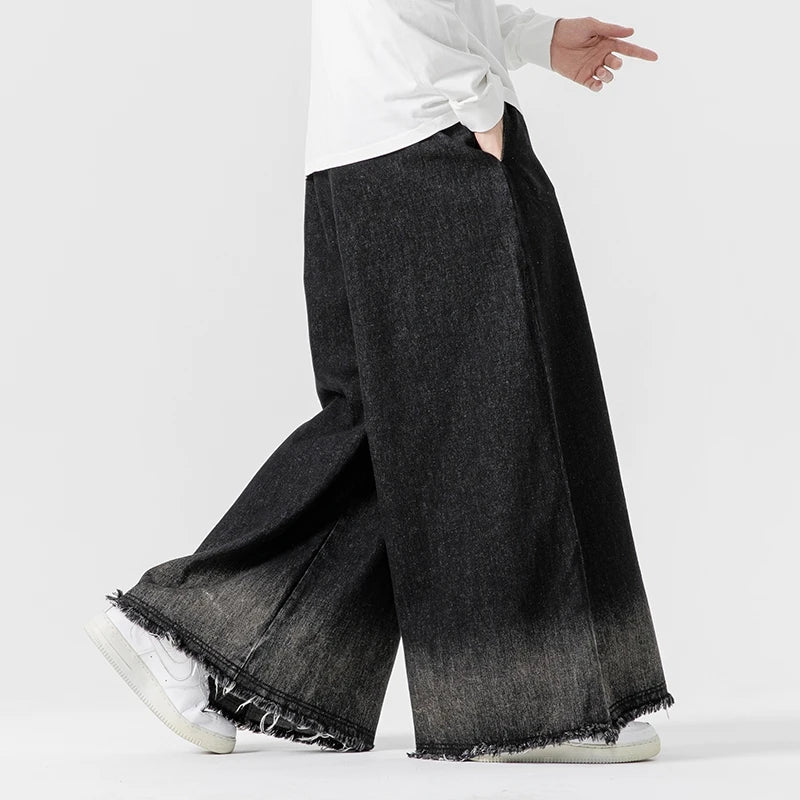 Streetwear Men Wide Leg Jeans Oversized Fashion Loose Jean Pants Male High Street Jogger Woman Denim Trousers Plus Size 5XL