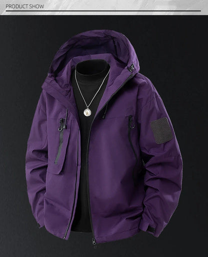 Men's Waterproof Running Jacket Caramel Women Windproof Windbreaker Hiking Camping Cycling Trekking Jogging Jackets