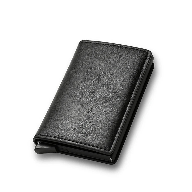 Porte-carte de crédit antivol RFID, portefeuille fin et intelligent pour hommes et femmes, étui porte-carte bancaire, pochette à monnaie, porte-cartes de crédit
