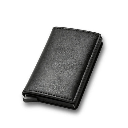 Porte-carte de crédit antivol RFID, portefeuille fin et intelligent pour hommes et femmes, étui porte-carte bancaire, pochette à monnaie, porte-cartes de crédit