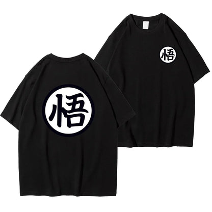 Summer Fashion Anime Son Goku Cosplay T-shirt Cotton Short Sleeve Tops Tee Loose Oversized Casual T Shirts Men Harajuku Clothing