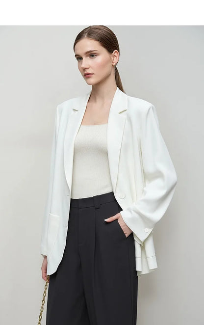 Women's Coat Autumn And Autumn Turned-over Collar Anti-ultraviolet Cool Jacket Casual Commuting Women's Blazers 12621078