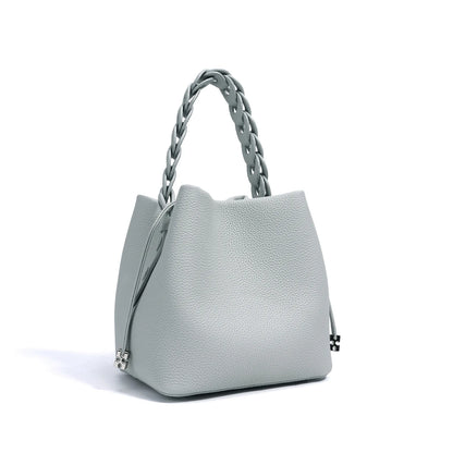 2026 New Genuine Leather Bucket Bag Summer Crossbody Shoulder Women's Tote Versatile Hobo  Handbag Spacious Casual Fashion