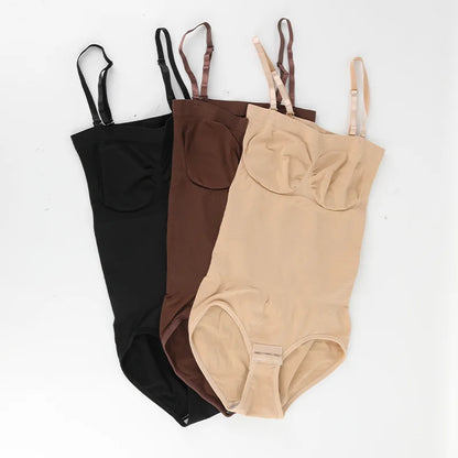 Women Seamless Strapless Bodysuits Tude Tops Bodyshaper Compression Waist Trainer Shapewear Push Up Butt Lifter Backless Shaper