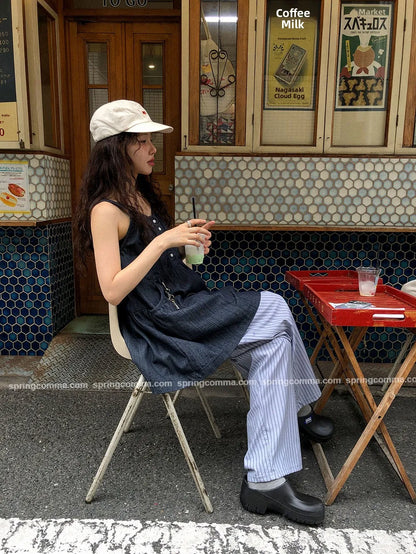 Korean Sle ort Denim Overalls Women's Faionable Summer Dr Vest Dr No Brand Commute Sle 00% Other Material