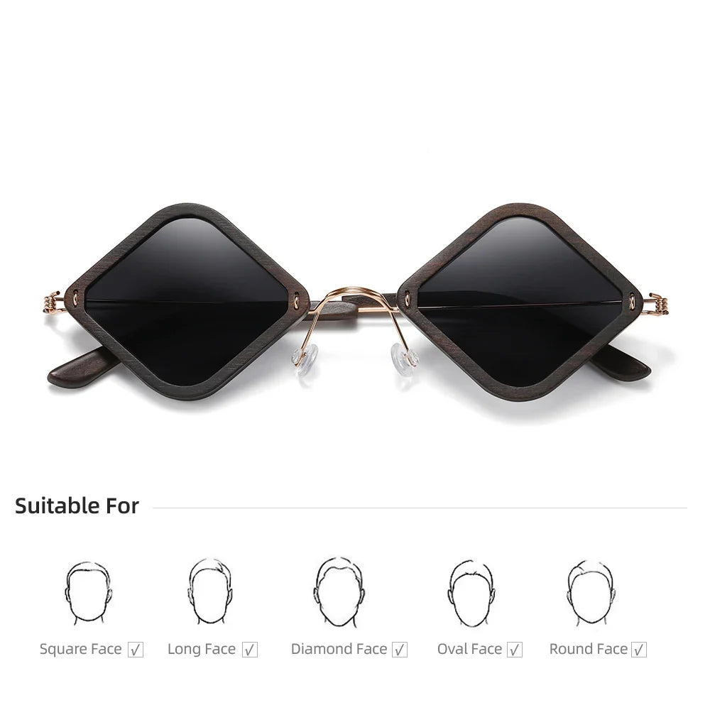 wooden adult sunglasses, handcrafted purple sandalwood polarized glasses, mirror-coated lenses, glasses gift box 2107