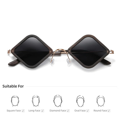 wooden adult sunglasses, handcrafted purple sandalwood polarized glasses, mirror-coated lenses, glasses gift box 2107