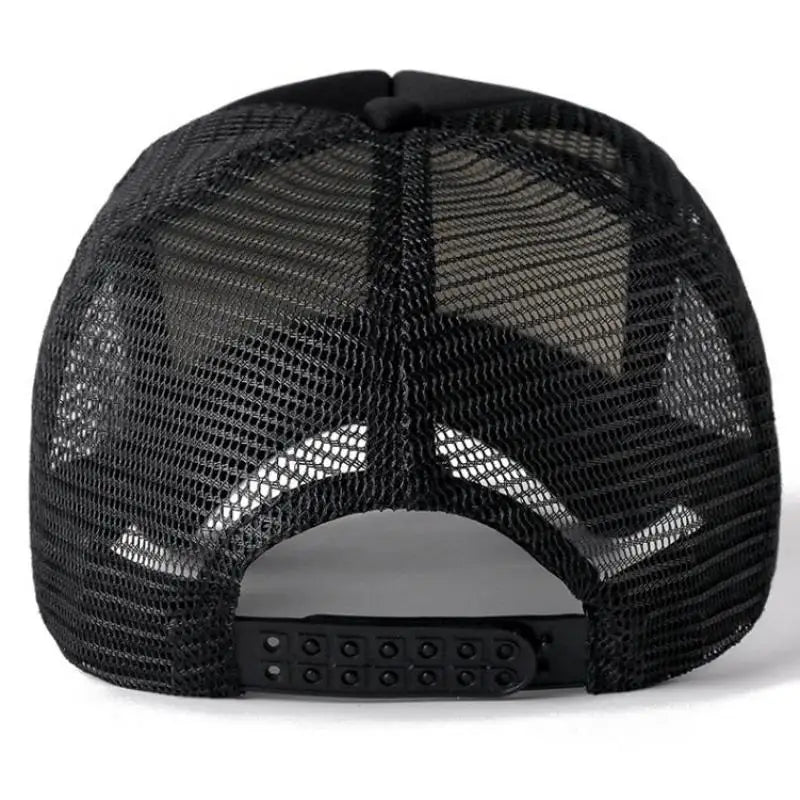 Mesh Baseball Cap Adjustable Snapback Hats For Women Men Unisex Hip Hop Trucker Cap Dad Hat Sponge Soft Breathable Black