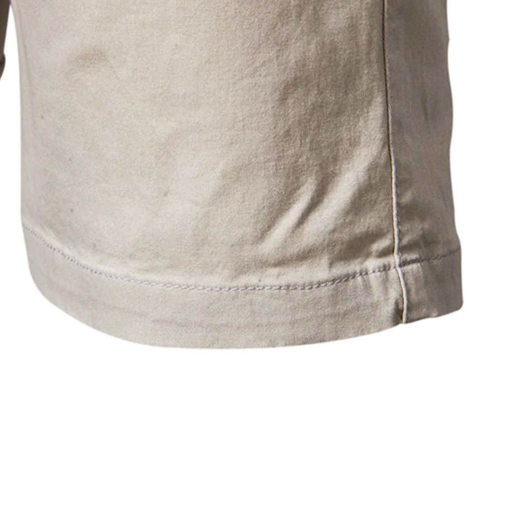 Summer 100% Cotton Solid Shorts Men High Quality Casual Business Social Elastic Waist Men Shorts 10 Colors Beach Shorts