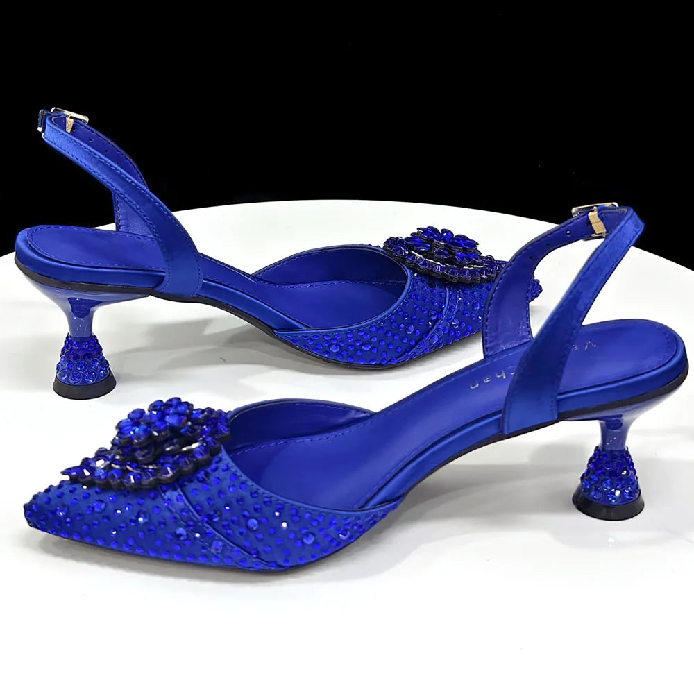 Elegant Italian Design Pink Butterfly Shoes and Bag Set for Women - Perfect for Parties and Weddings