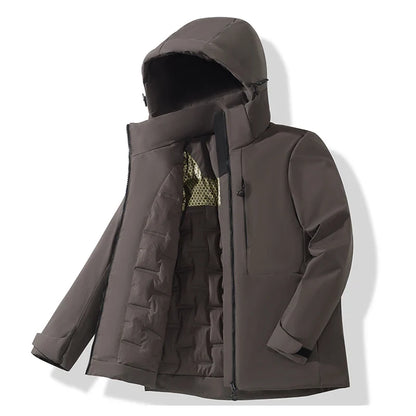 Warm Fleece Jacket Men Women Waterproof Windproof Winter Coat Unisex Outdoor Hiking Camping Skiing Climbing Windbreaker