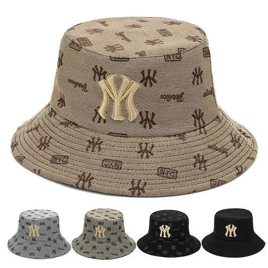 Unisex Letter Embroidery Fisherman Hat Women Summer Versatile Sunscreen Hats Sun Hat Men Trend Bucket Hats