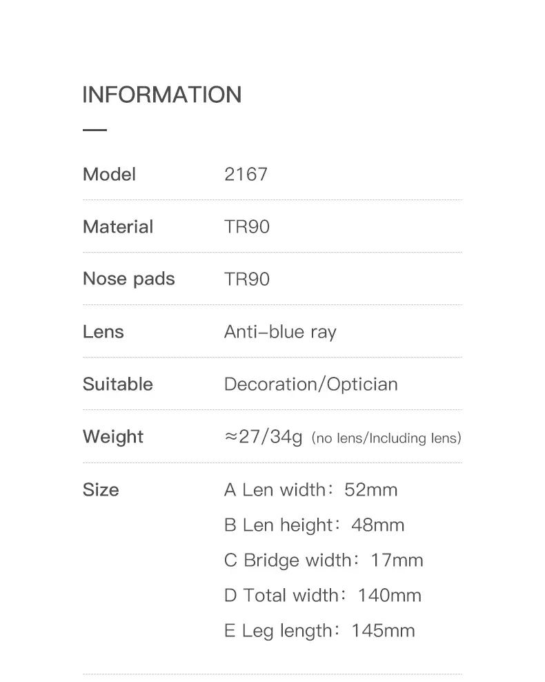 Fashion Personalized Glasses Anti-blue Light Cat Eye Reading Glasses Can Be Customized Prescription Ladies Eyeglasses 2167