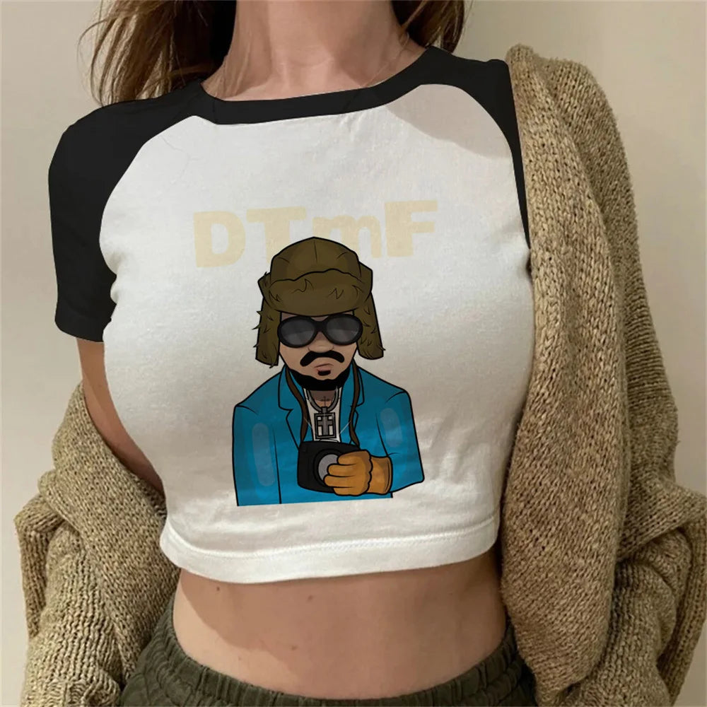 Dtmf Bad Bunny top tees women kawaii Classic Colorful Grunge harajuku  top tees anime Psychedelic harajuku korean clothes kawaii