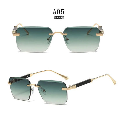 Square Sunglasses Women 2024 Rimless Sunglasses For Men Vintage Luxury Fashion Glasses Gafas De Sol Hombre Lunette Soleil Femme