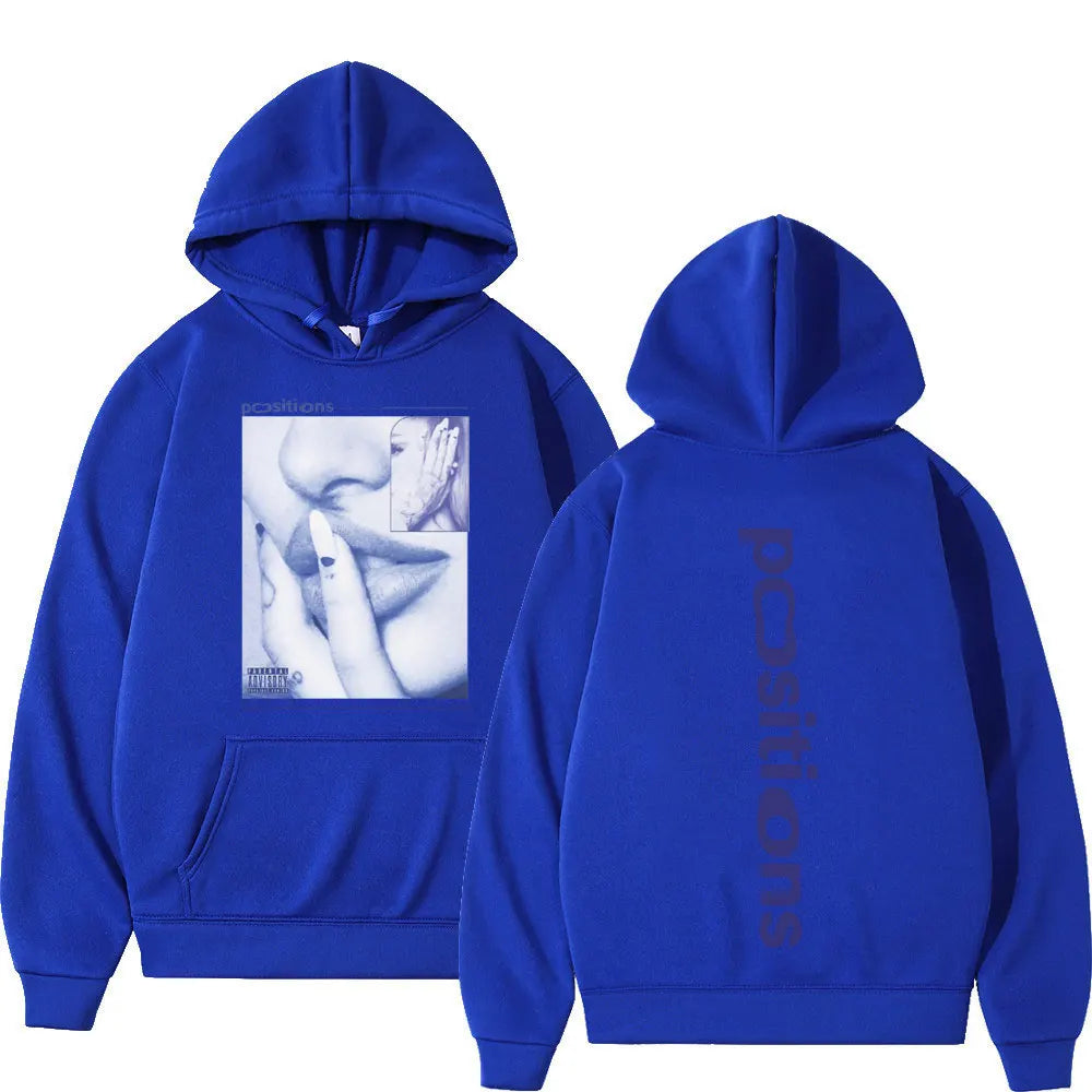 Ariana Grande Positions Album Retro Graphichoodie Men Women Aesthetic Trendy Pullover Long-sleeved Oversized Casual Sweatshirt