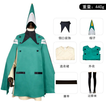 Anime Witch Hat Atelier Coco Cosplay Costume Cloak Dress Skirt Hat Stockings Neckwear For Women Girls Qifrey's Atelier Party