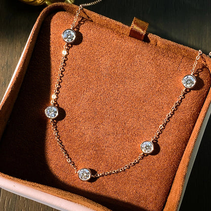 2.5ct Moissanite Necklaces for Women Wedding Jewelry s925 Sterling Silver plated 18k GRA Authentic Moissanite Necklace