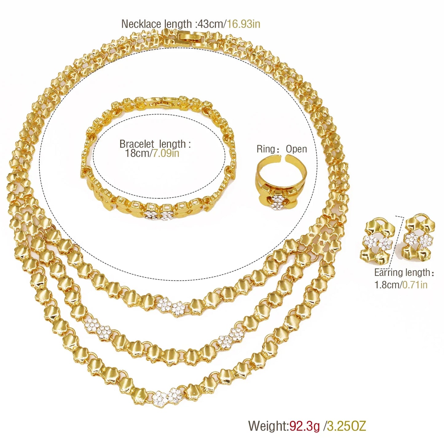 Gold Color Jewelry Sets For Women Necklace Sets For Women bijoux de mode ensembles de bijoux
