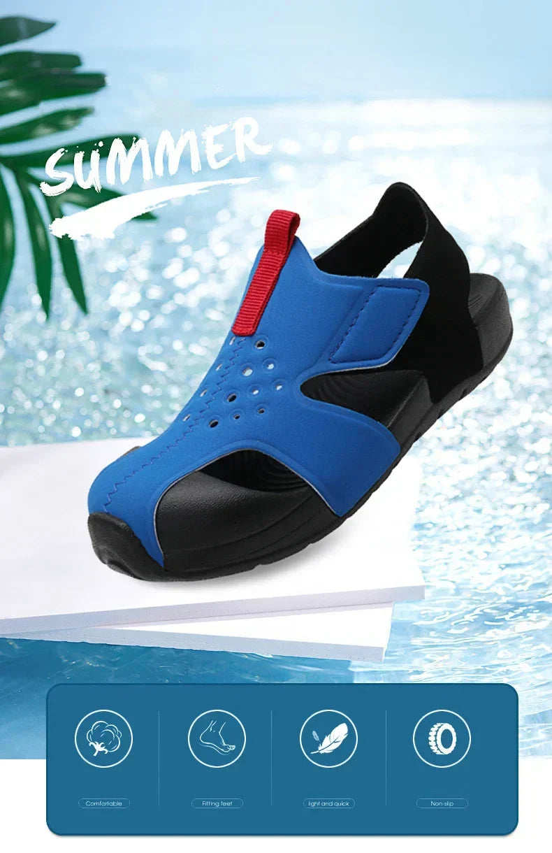 Children Functional Sandals Kids Fashion Airplane Shoes Summer New Baby Beach Shoes  Boys and Girls Cool Barefoot Sandals
