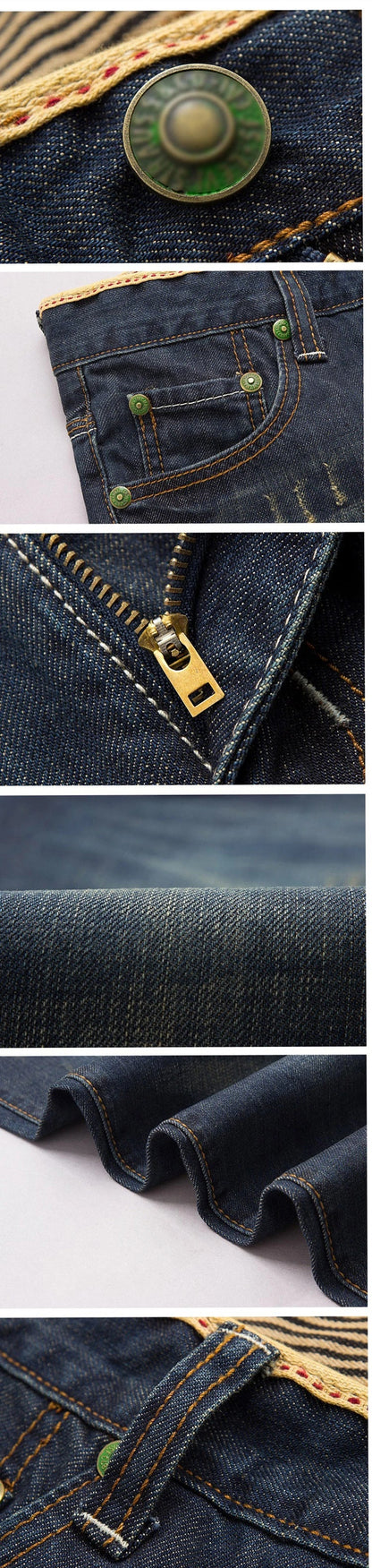 2025 Casual Jeans Men Business Straight Jeans Stretch Denim Pants Trousers Slim Fit Classic Cowboys Young Man Jeans