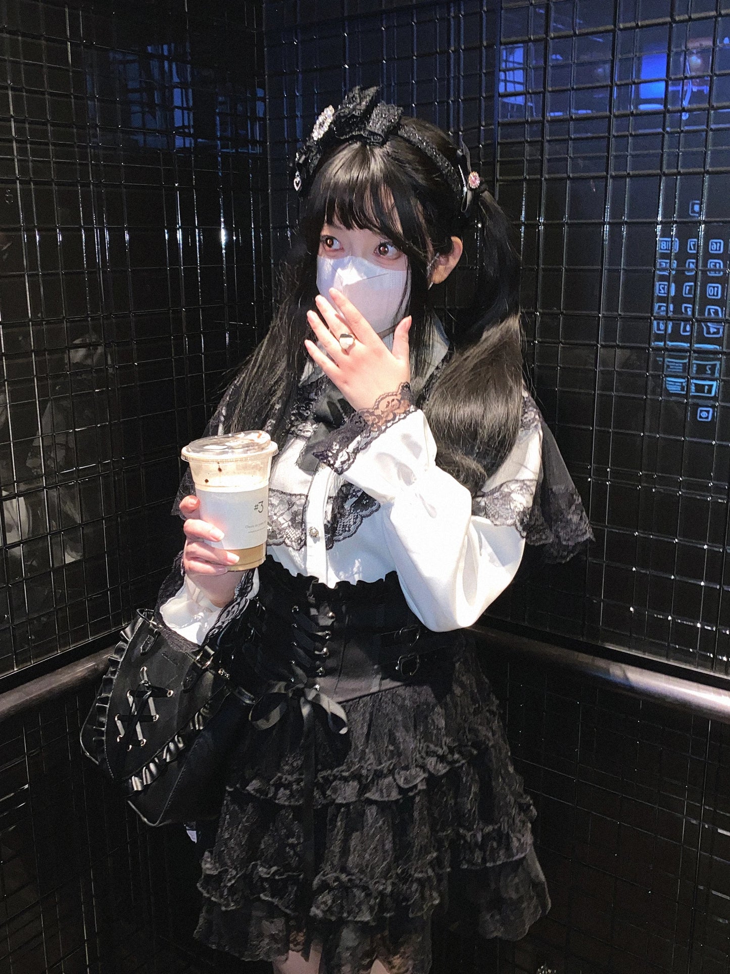 Japanese Original Lolita Lace Ruffle Edge Tied Bow High Waist Mini Skirt Spring Summer New Slim Waist Sweet Girl Y2k Skirt