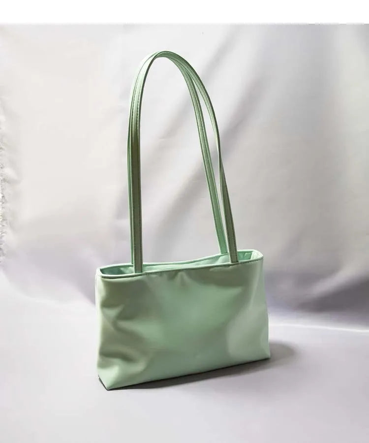 Luxury Silk Women's Shoulder Bag Square Underarm Handbag Contrasting Color Macaron Commuter Tote by Famous Brand