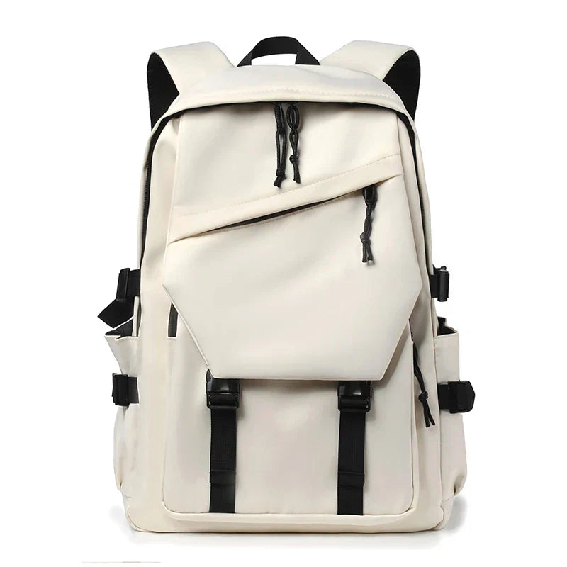Simple solid color backpack,  travel backpack, plenty of storage space, very suitable for commuting, school, work and going out.