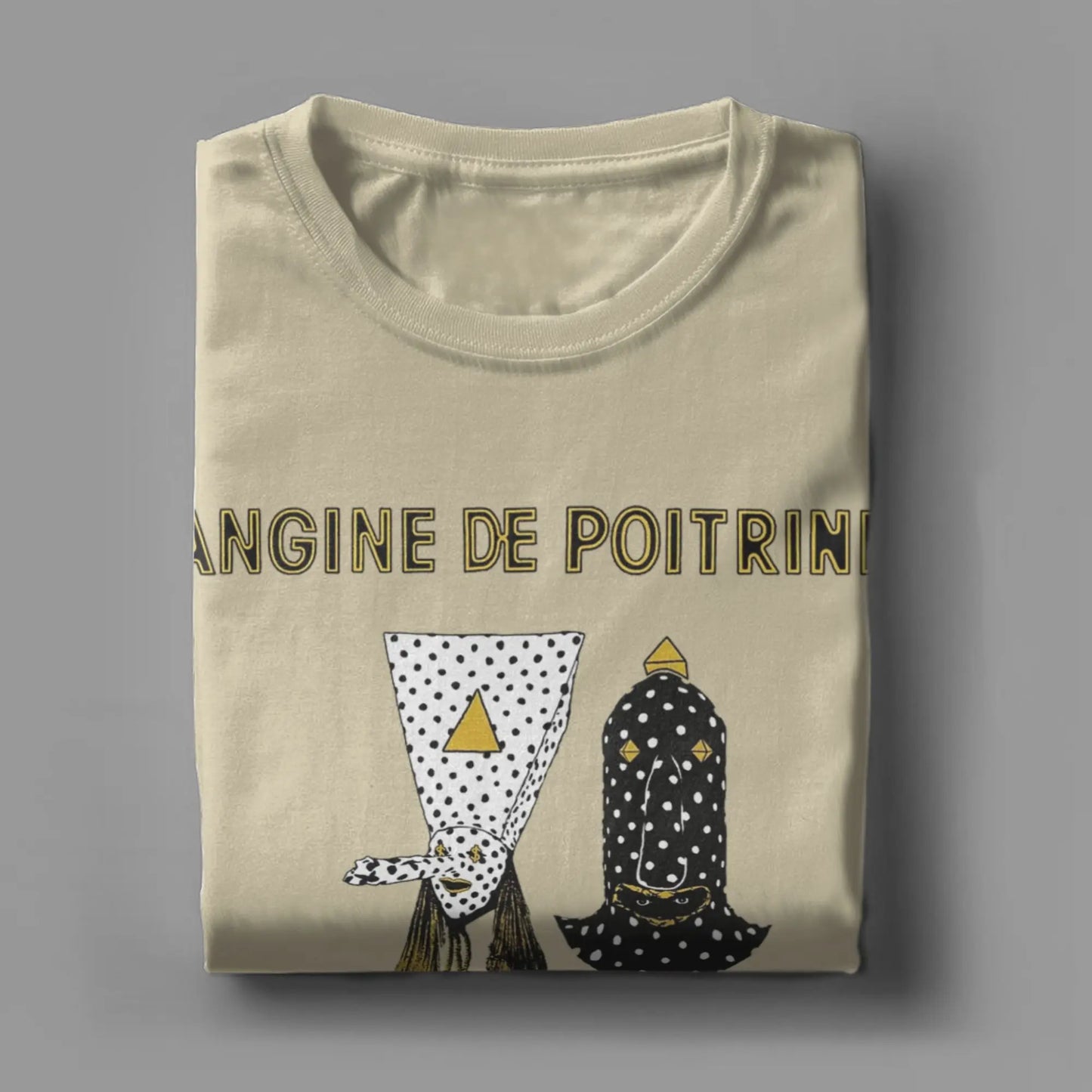 Printed Angine De Poitrine Rock Band T Shirt For Unisex  Cotton T-shirts Short Sleeve Clothes