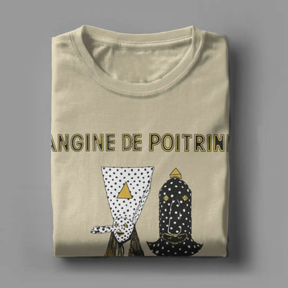 Printed Angine De Poitrine Rock Band T Shirt For Unisex  Cotton T-shirts Short Sleeve Clothes
