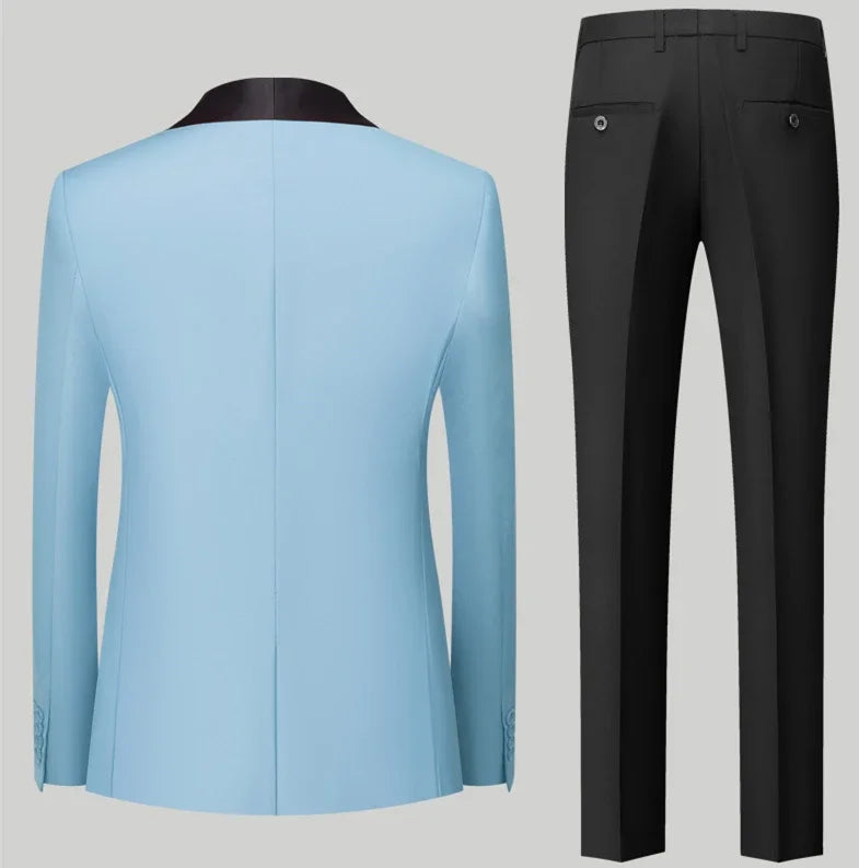 Red Men's Suit 3 Piece, Wedding Party Dress Jacket with Pants Vest, Blue, Green, Gray, Black Available, Asian Size M-5XL 6XL