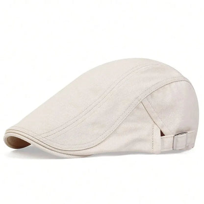 Men Light Board Solid Color Newsboy Caps British Painters Hats Spring and Summer Adjustable Flat Cap Hip Hop Berets
