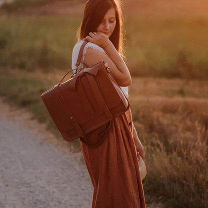 Bags for Women Courier bags PU Leather 14'' Laptop Bag Satchel female Shoulder Bag for College Travel square bag