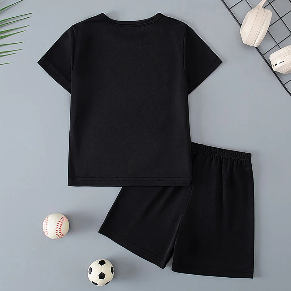 2/5-piece Set 2026 Summer Children's Multi-color Quick Drying Casual Suit Boys And Girls Versatile Short Sleeved Sports Shorts